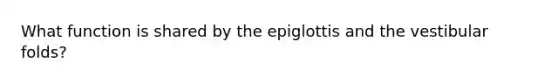 What function is shared by the epiglottis and the vestibular folds?