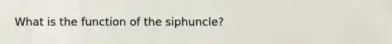 What is the function of the siphuncle?