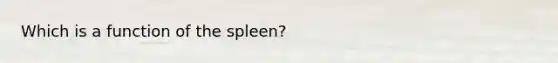 Which is a function of the spleen?