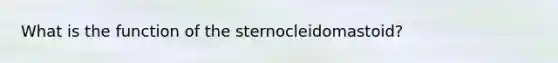 What is the function of the sternocleidomastoid?