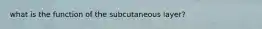 what is the function of the subcutaneous layer?