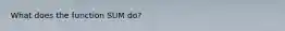 What does the function SUM do?