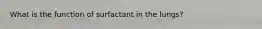 What is the function of surfactant in the lungs?