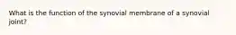 What is the function of the synovial membrane of a synovial joint?