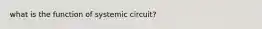 what is the function of systemic circuit?