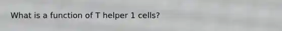 What is a function of T helper 1 cells?