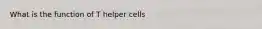 What is the function of T helper cells