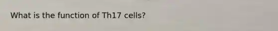 What is the function of Th17 cells?