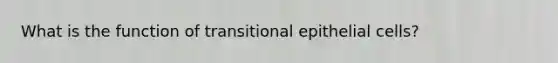 What is the function of transitional epithelial cells?