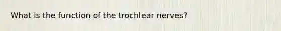 What is the function of the trochlear nerves?