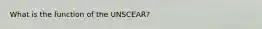 What is the function of the UNSCEAR?