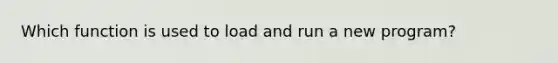 Which function is used to load and run a new program?