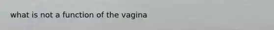 what is not a function of the vagina