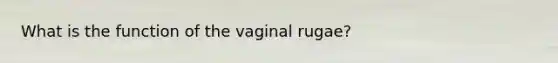 What is the function of the vaginal rugae?