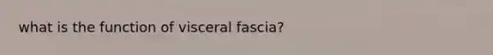 what is the function of visceral fascia?