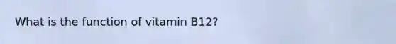 What is the function of vitamin B12?