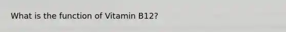 What is the function of Vitamin B12?