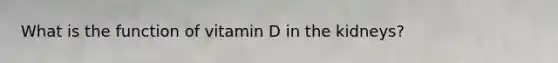 What is the function of vitamin D in the kidneys?