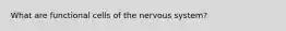 What are functional cells of the nervous system?