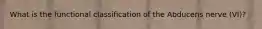What is the functional classification of the Abducens nerve (VI)?