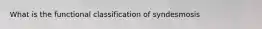 What is the functional classification of syndesmosis