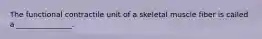 The functional contractile unit of a skeletal muscle fiber is called a _______________.