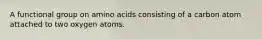 A functional group on amino acids consisting of a carbon atom attached to two oxygen atoms.