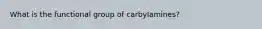 What is the functional group of carbylamines?