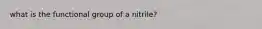 what is the functional group of a nitrile?