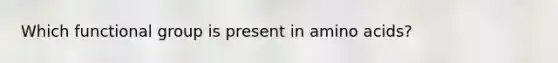 Which functional group is present in <a href='https://www.questionai.com/knowledge/k9gb720LCl-amino-acids' class='anchor-knowledge'>amino acids</a>?
