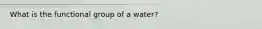 What is the functional group of a water?