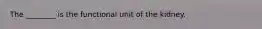 The ________ is the functional unit of the kidney.