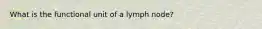 What is the functional unit of a lymph node?