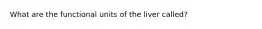 What are the functional units of the liver called?