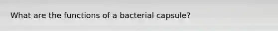 What are the functions of a bacterial capsule?