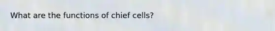 What are the functions of chief cells?