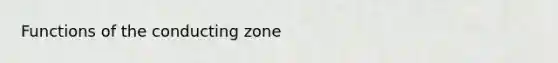 Functions of the conducting zone