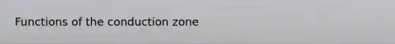 Functions of the conduction zone