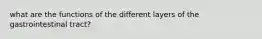 what are the functions of the different layers of the gastrointestinal tract?
