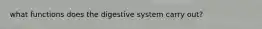 what functions does the digestive system carry out?