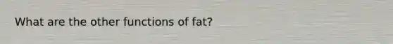 What are the other functions of fat?