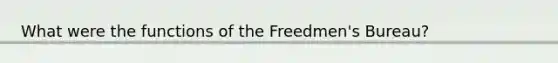 What were the functions of the Freedmen's Bureau?