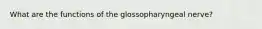 What are the functions of the glossopharyngeal nerve?