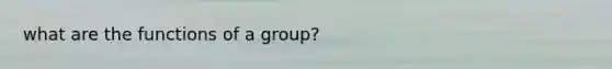 what are the functions of a group?