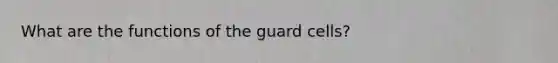 What are the functions of the guard cells?