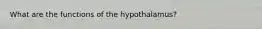 What are the functions of the hypothalamus?