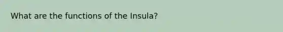 What are the functions of the Insula?