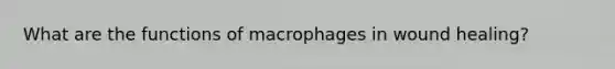 What are the functions of macrophages in wound healing?