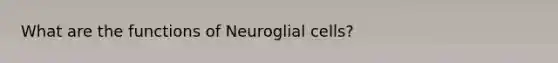 What are the functions of Neuroglial cells?