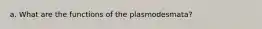 a. What are the functions of the plasmodesmata?